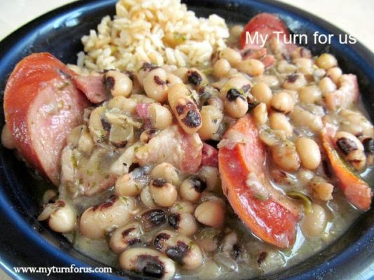 Creole Black Eye Peas and Rice in bowl