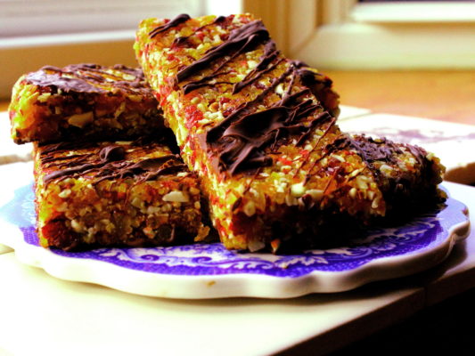 breakfast bars on a plate