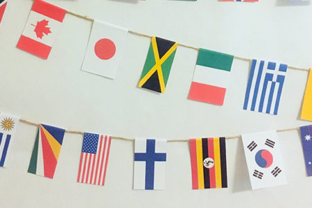 paper flags for Olympics