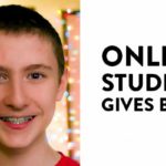 online student gives back