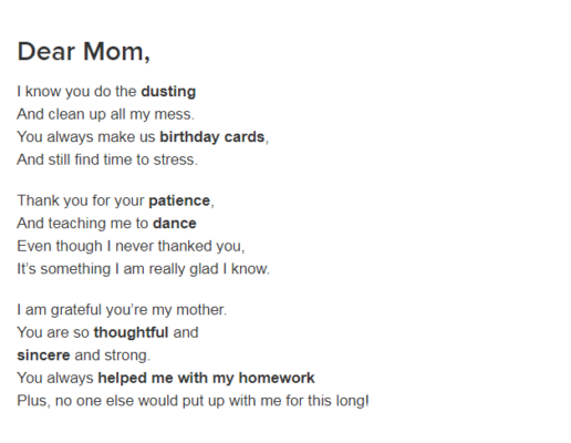 Mother's Day Poem