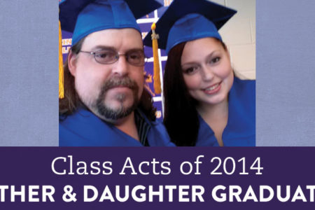 David, 41, and Jennifer, 18, are a pretty typical father daughter duo. Except for the fact that they're both part of a 2014 graduation.