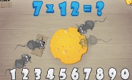 Math and Cheese is a simple, cute math game that has kids protecting their cheese from invading mice.