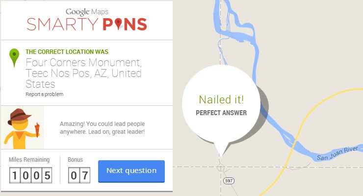 Smarty Pins, A New Trivia Game Built on Google Maps Where Players Answer by Dropping Pins on a Map