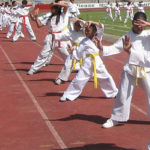 kids learning karate