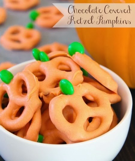 Halloween Treats: Pretzel Pumpkins