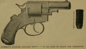 Presidents Day Fun Facts - A rendering of the pistol that Guiteau's used to shoot Andrew Garfield.