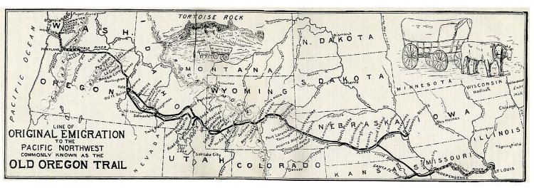 Line of Original Emigration, Oregon Trail.