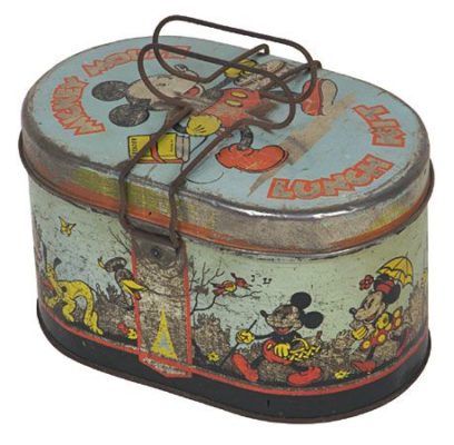 original mickey mouse tin lunch box