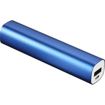 blue portable phone charger