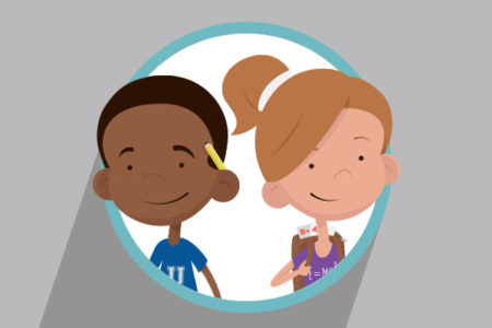 image of two children