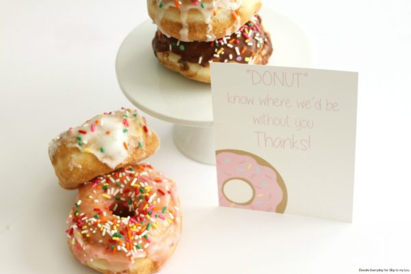 Donuts with Card for a Teacher