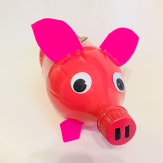 piggybank made from a soda bottle