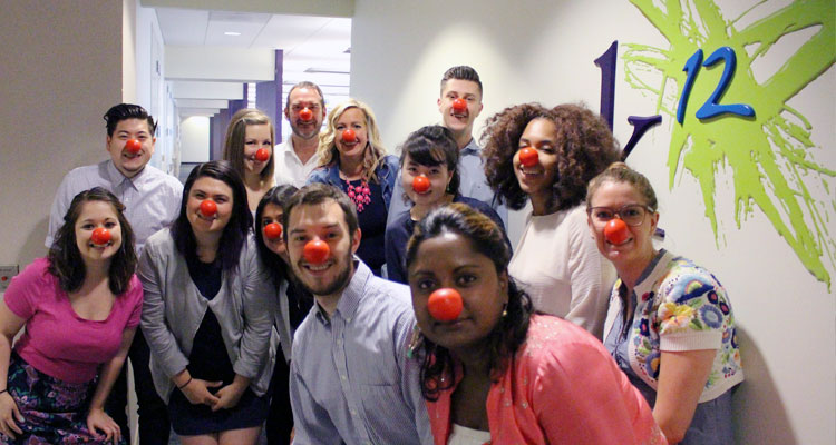 K12 Staff wearing Red Noses