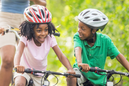 Family Riding Bikes