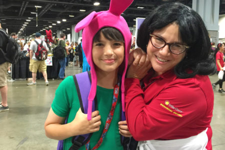 child dressed in costume