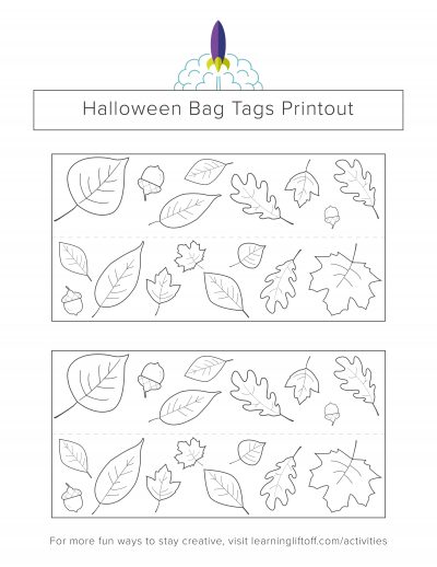 halloween_bagtags_leaves_bw