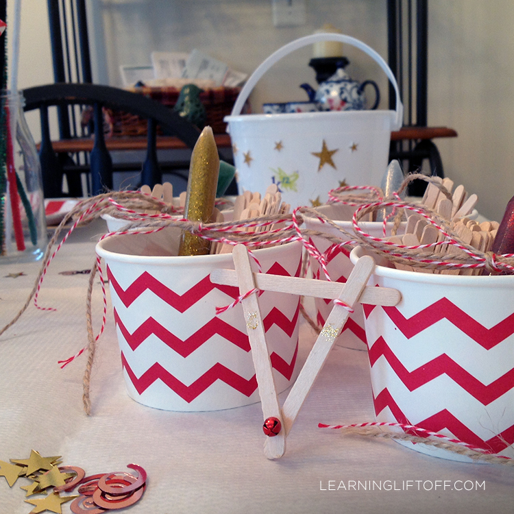Christmas table craft sticks