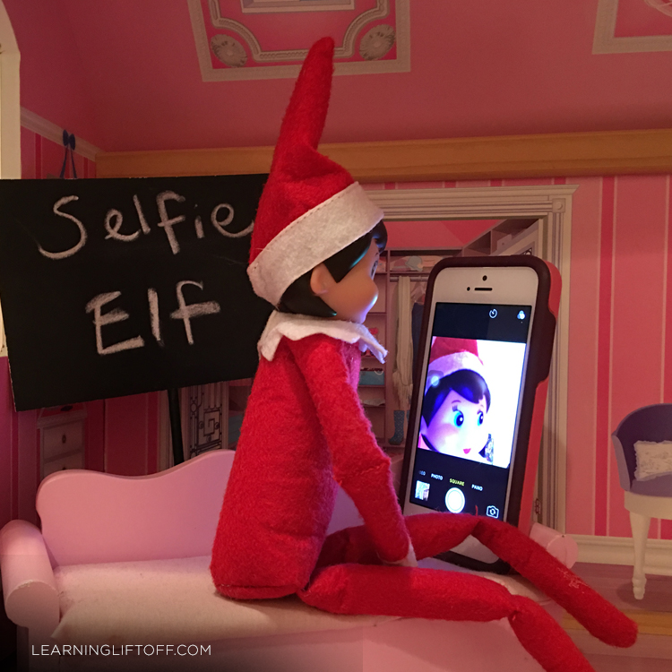 Elf on the Shelf selfie