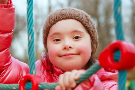 happy child playing in park