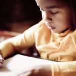 Child Writing Teacher Appreciation Note