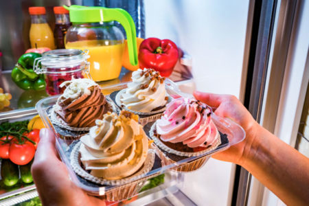 cupcakes in fridge