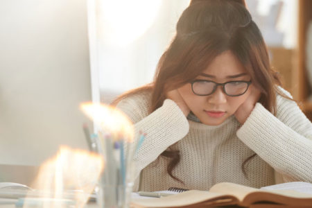 Pensive student