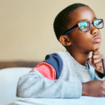 Child thinking about homework
