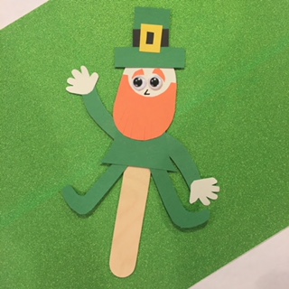 leprechaun on a popsicle stick