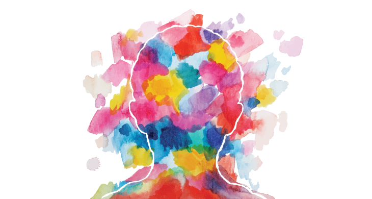 creative mind watercolor illustration
