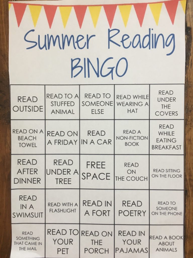 Summer Reading BINGO