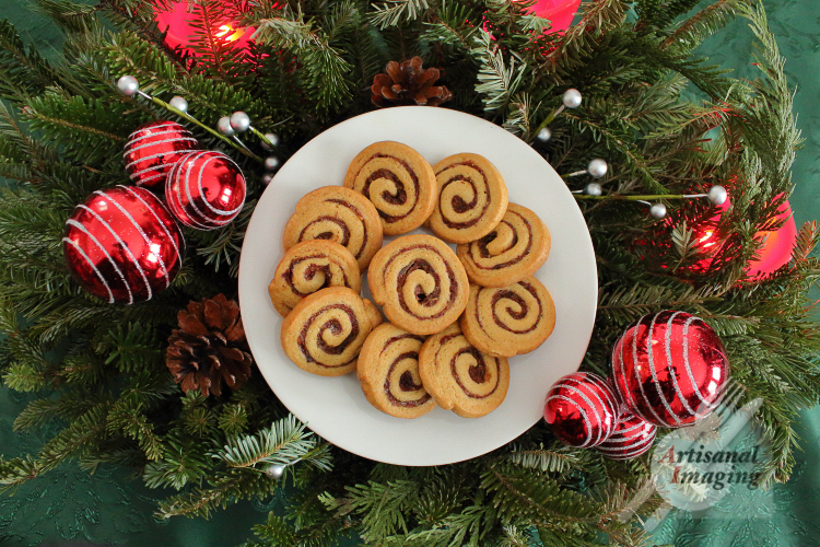 Plate of pinwheel cookies