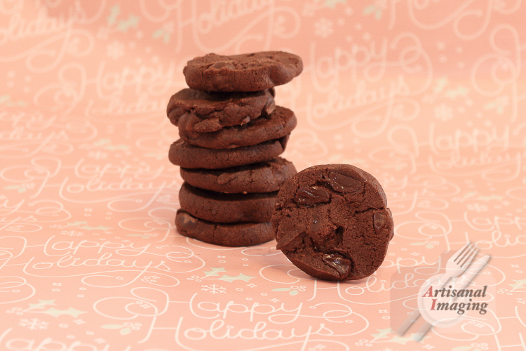 Stack of chocolate cookies