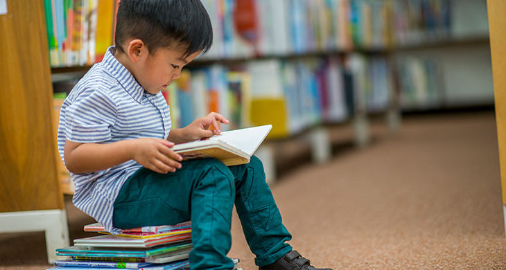 Boy reading