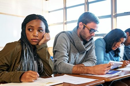 students sitting