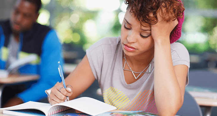stressed student